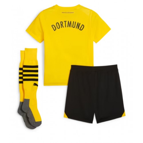 Borussia Dortmund Hjemmedraktsett Barn 2023-24 Kortermet (+ Korte bukser) Borussia Dortmund Hjemmedraktsett Barn 2023-24 Kortermet (+ Korte bukser)